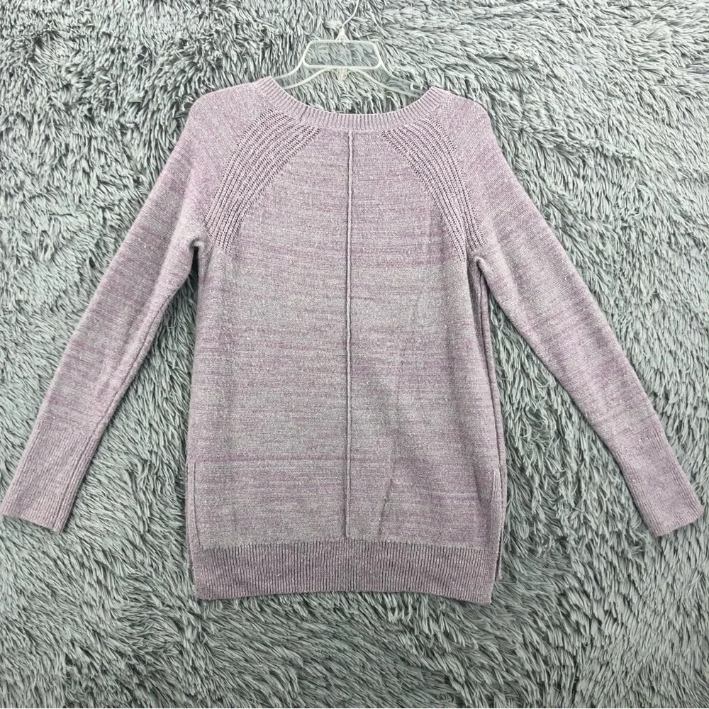 Lou & Grey Sweater Womens Alpaca Wool Blend Small Purple Long Soft Lightweight